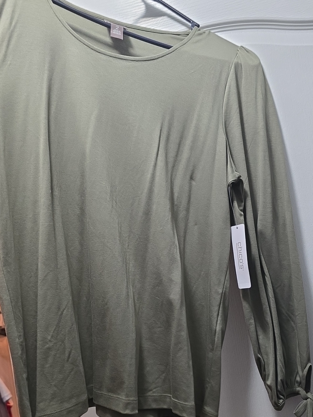 Chico's Sage Green Long Sleeve Men's Tee